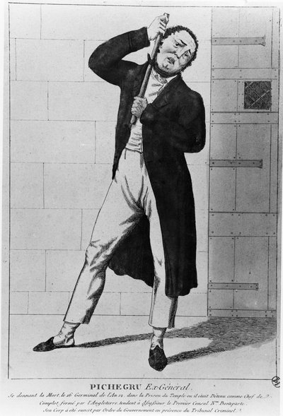 Il generale Charles Pichegru che si strangola nel Tempio da French School