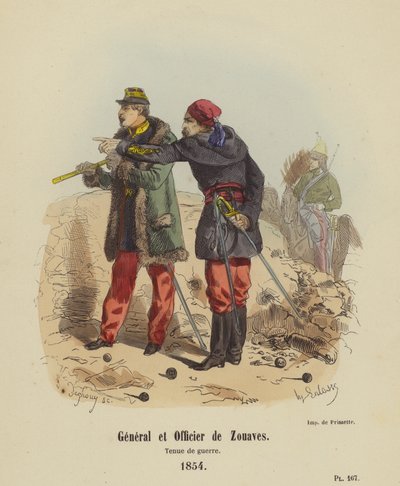 Generale e Ufficiale di Zuavi, Tenuta di guerra da French School