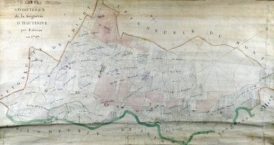 Mappa geometrica della signoria di Hauterive di Labrune nel 1787 da French School
