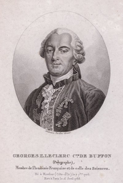 Georges-Louis Leclerc, Conte di Buffon, scienziato e scrittore francese (incisione) da French School
