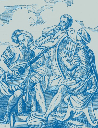 Musicisti tedeschi che suonano liuto e chitarra da French School