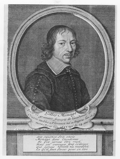 Gilles Ménage (incisione) da French School