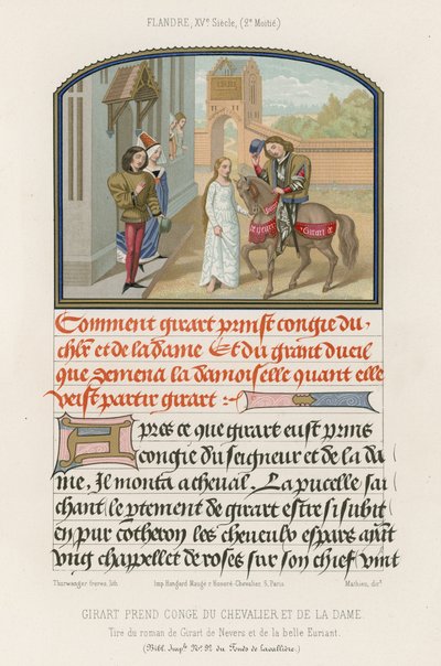 Girart prende il cavaliere e la dama da French School