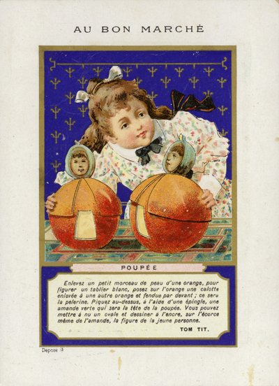 Ragazza che gioca con bambole rotolanti, Poupee da French School
