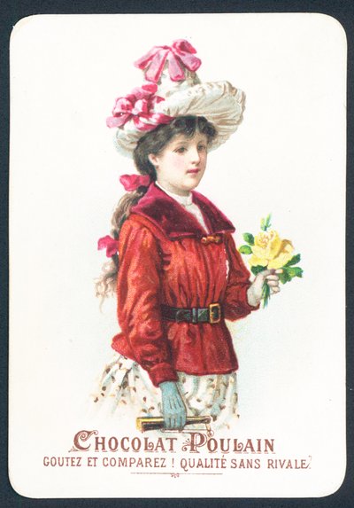 Ragazza con fiori da French School