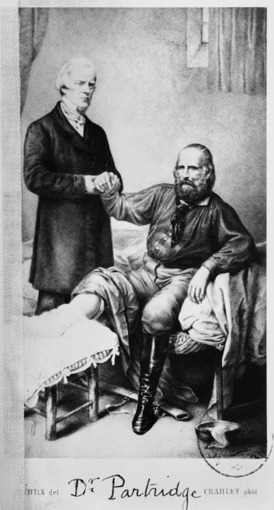 Giuseppe Garibaldi (1807-82) con il Dottor Partridge, c.1862 da French School