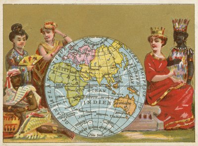 Globo - carta commerciale francese del XIX secolo da French School