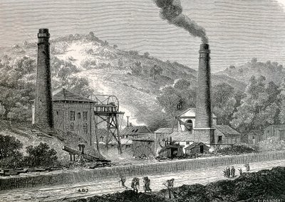 Miniera di Glyn-pit vicino a Pontypool, Inghilterra da French School