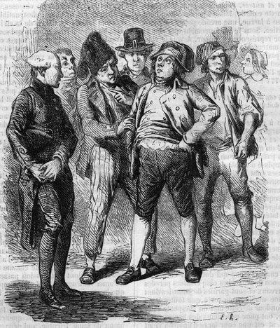 Goriot era presidente della sua sezione durante la Rivoluzione. Incisione metà XIX secolo. Illustrazione per 