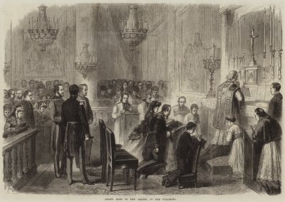 Grande messa nella cappella delle Tuileries da French School
