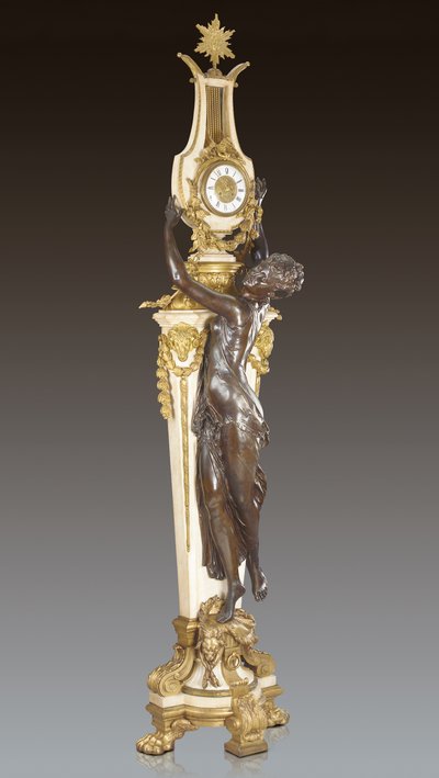 Grande Horloge, un importante e monumentale orologio a piedistallo, progettato da Frederic Piat ed eseguito da Maison Millet, Parigi, c.1890 da French School