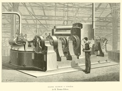 Grande Macchina a Luce di M Thomas Edison da French School