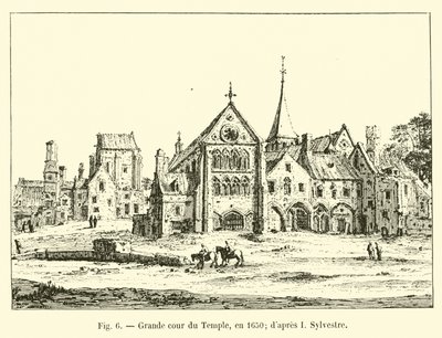Grande corte del Tempio, nel 1650; da I. Sylvestre da French School