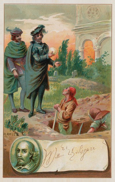 Scena del cimitero da Amleto da French School