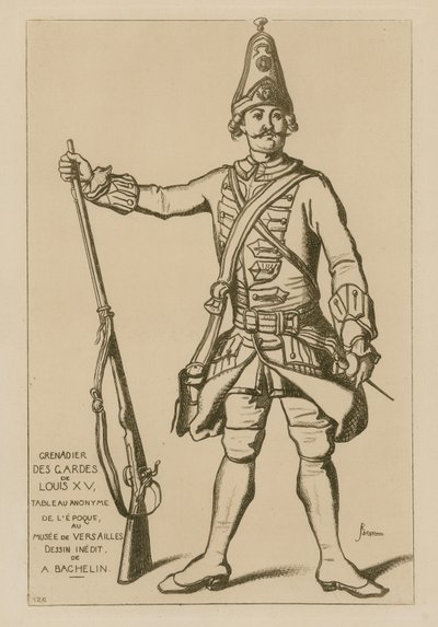 Granatiere delle guardie di Luigi XV da French School