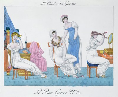 Grisettes che si preparano per andare a letto, tavola 30 da 