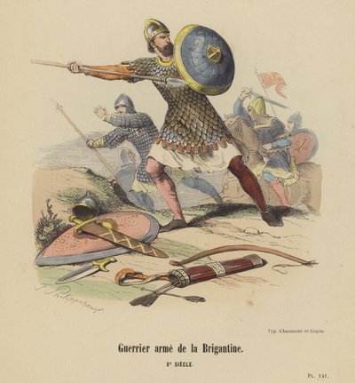 Guerriero armato della Brigantina, X secolo da French School