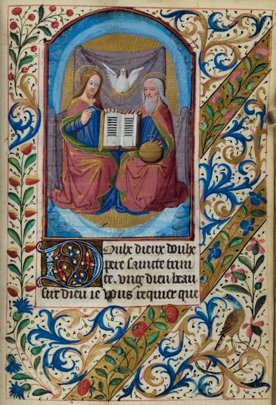 Santissima Trinità, dal Libro delle Ore, Uso di Parigi, metà del XV secolo da French School