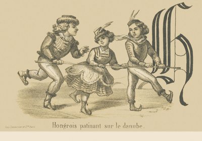 Ungherese che pattina sul Danubio da French School