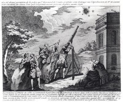 La cometa di Halley osservata nel 1759 da Cassini III (1714-84) da French School