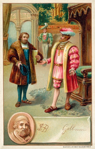 Hans Holbein con Re Enrico VIII da French School
