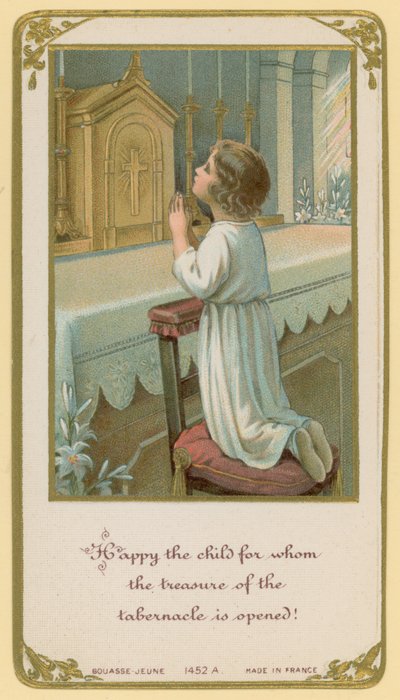 Felice il bambino per il quale si apre il tesoro del tabernacolo! da French School