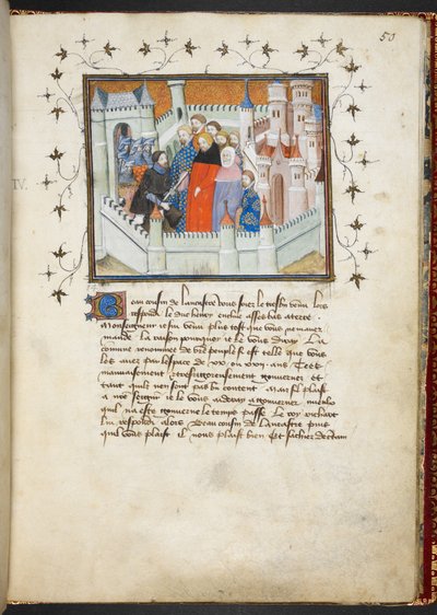 Riccardo II e Bolingbroke al Castello di Flint, c.1401-05 da French School