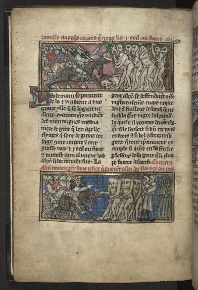 Alessandro che combatte i Ciclopi; Alessandro che combatte un gruppo di blemmi, da 