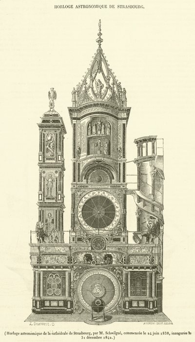 Orologio astronomico della cattedrale di Strasburgo da French School