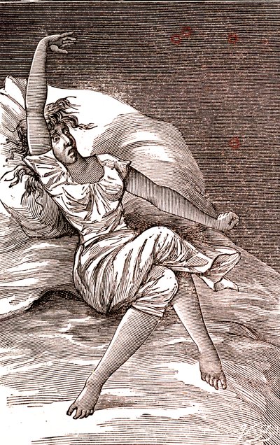 Mal di testa, melanconia e isteria, ansia. 1887 da French School