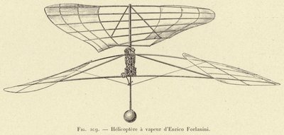 Elicottero a vapore di Enrico Forlanini da French School