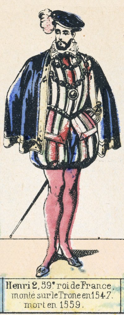 Enrico II, 59º re di Francia, sale al trono nel 1547, morto nel 1559 da French School