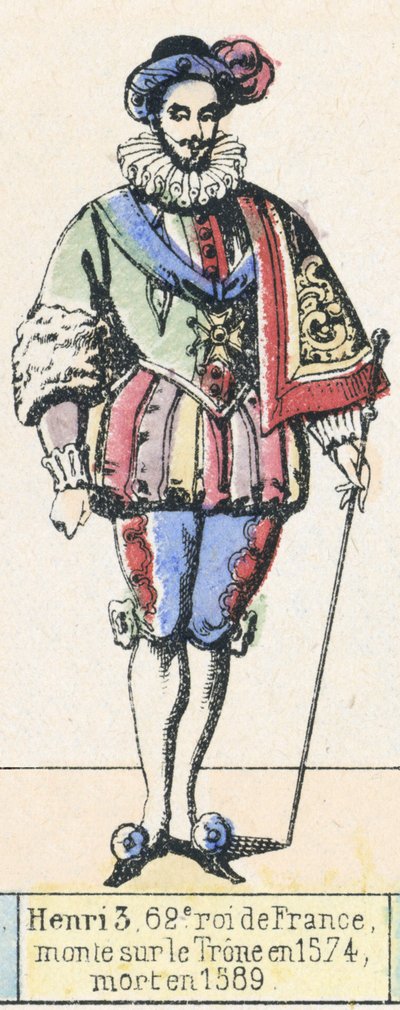 Enrico III, 62º re di Francia, sale al trono nel 1574, morto nel 1589 da French School