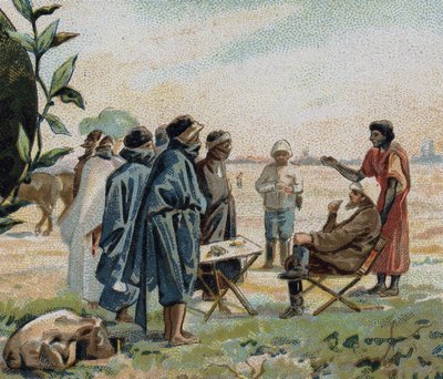 Henri Duveyrier, geografo e viaggiatore francese (1840-1892), parla con i Tuareg d
