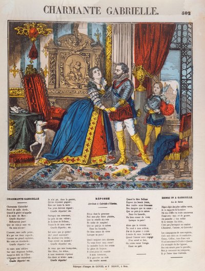 Enrico IV (1553-1610), Re di Francia e la sua amante Gabrielle d