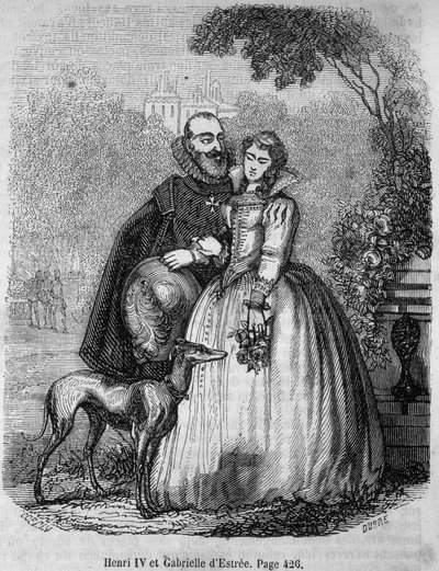 Enrico IV (1553 - 1610) e Gabrielle d