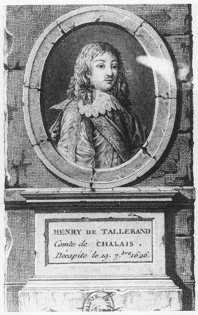 Henri de Talleyrand, Conte di Chalais (incisione) da French School