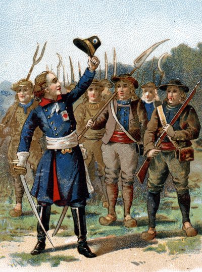 Henri du Vergier, conte di La Rochejaquelein (o Verger de La Rochejacquelein) (1772-1794), capo soldato. Ha un segno sul petto da French School