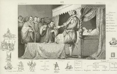 Enrico III di Francia sul letto di morte, 1589 da French School
