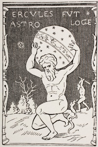 Ercole che tiene il mondo sulla schiena mentre Atlante raccoglie le mele delle Esperidi, da 