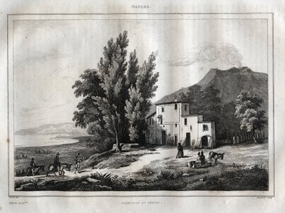Eremo del Vesuvio - Napoli, Italia - Incisione da 