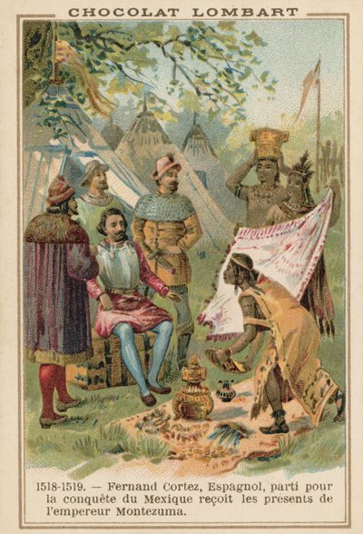 Hernan Cortes riceve doni dall