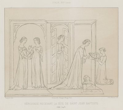 Erodiade riceve la testa di Giovanni Battista da French School