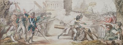 Morte eroica di Desilles nel tentativo di fermare la battaglia durante l