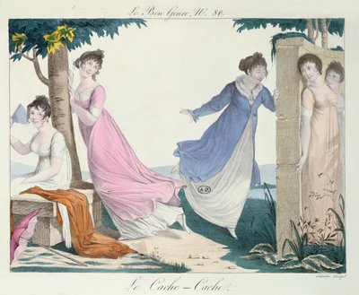 Nascondino, illustrazione da Le Bon Genre, inizio XIX secolo da French School