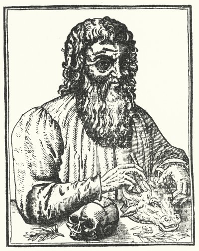 Ippocrate di Coo, Il Principe dei Medici (incisione) da French School