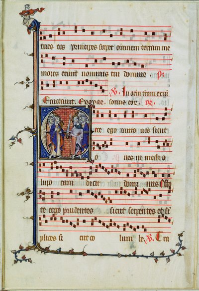 Lettera istoriata raffigurante un