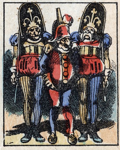 Storia del Dottor Pulcinella (Polichinelle). Incisione su legno di Imaging Pellerin - Epinal, sd. Fine XIX secolo da French School