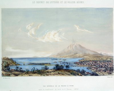 Storia delle colonie francesi: vista generale di Pointe-a-Pitre in Guadalupa (Antille) prima del terremoto dell