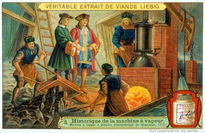 Storia della macchina a vapore: macchina a vapore a pressione atmosferica di Newcomen da French School